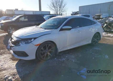2021 Honda Civic Sport из США, поврежденный, VIN 2HGFC2F80MH538582